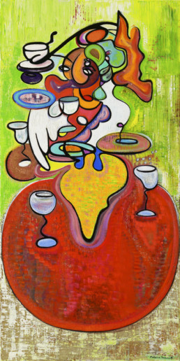 Restaurant Ensemble. 2mx1m. Oil on canvas. 2010